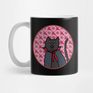 Portrait of a Halloween Horror Vampire Cat Mug